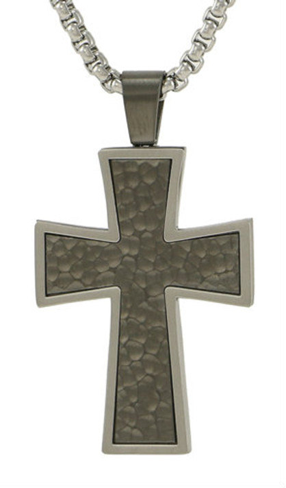 Cross Necklace, Onyx