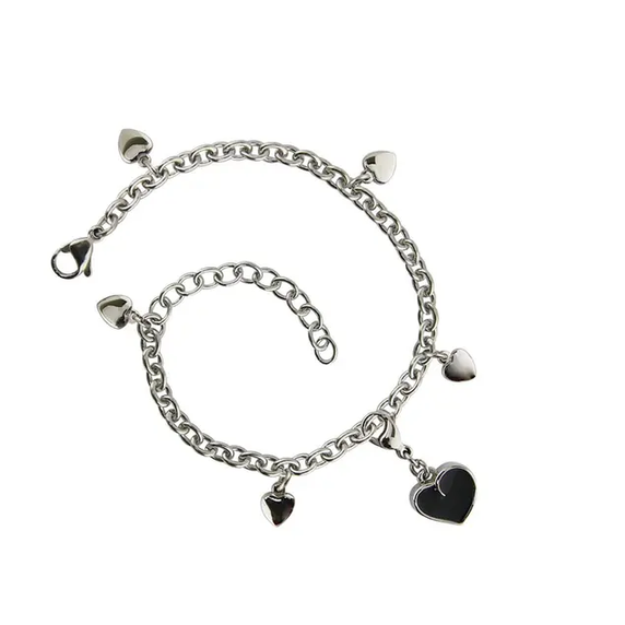 Heart Bracelet with Heart Charm