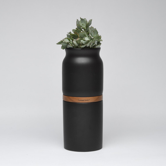 Black Vega Vase Urn, Medium