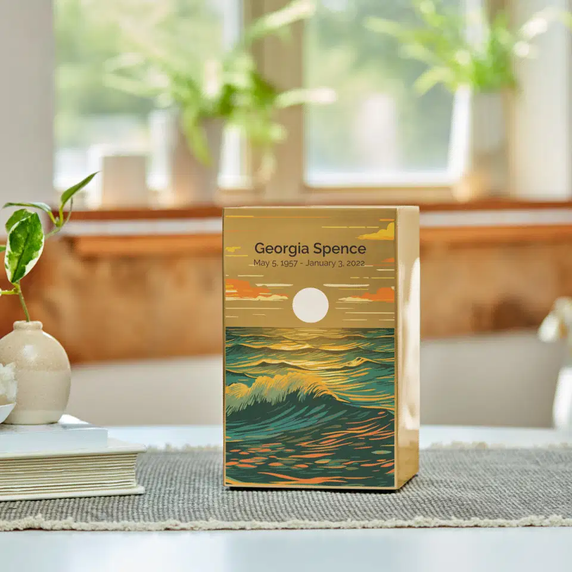 Life Canvas Ocean Landscape Bronze, Large/Adult