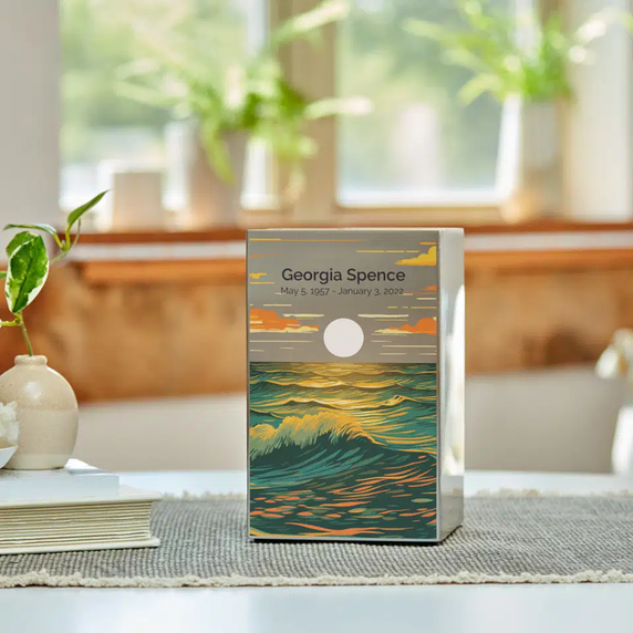 Life Canvas Ocean Landscape Pewter, Large/Adult
