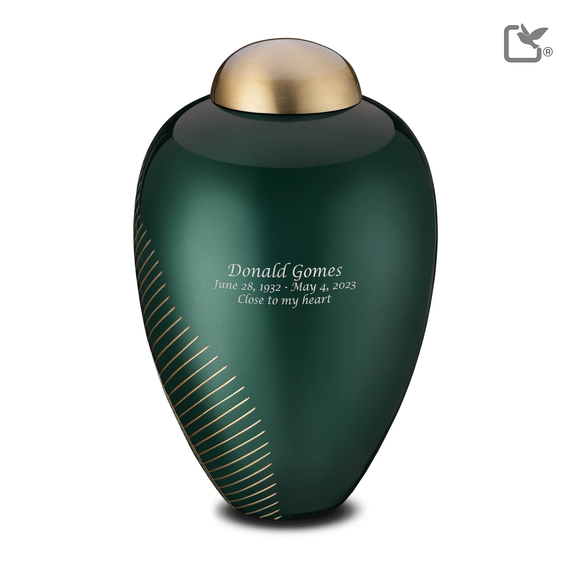 Elegant Leaf Green & Bru Gold, Large/Adult