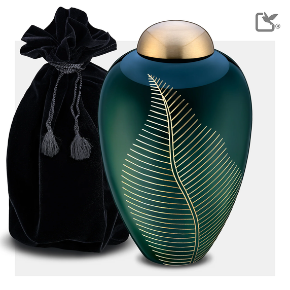 Elegant Leaf Green & Bru Gold, Large/Adult