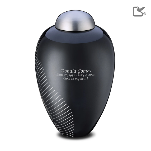 Elegant Leaf Midnight & Bru Pewter, Large/Adult