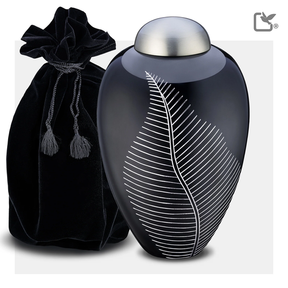 Elegant Leaf Midnight & Bru Pewter, Large/Adult