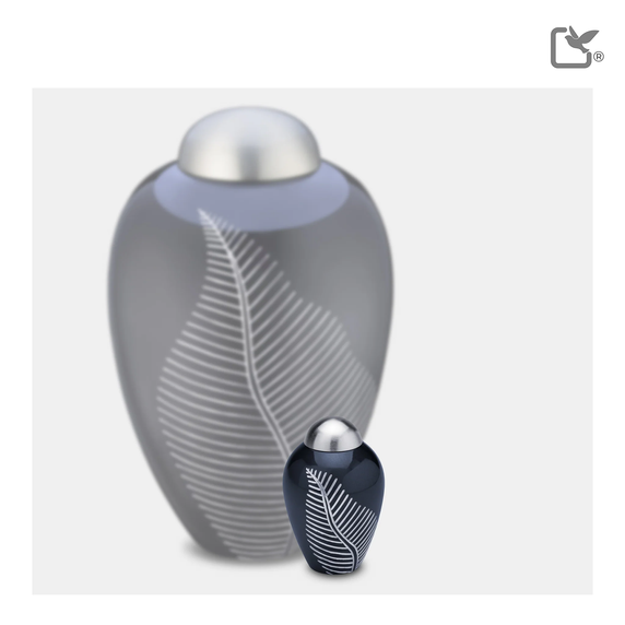Elegant Leaf Midnight & Bru Pewter, Keepsake