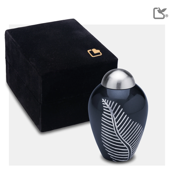 Elegant Leaf Midnight & Bru Pewter, Keepsake