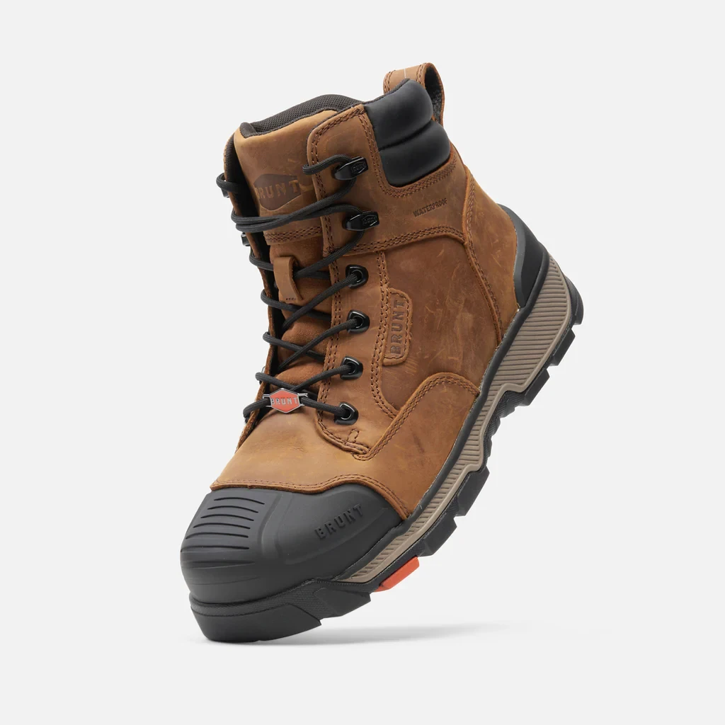 BRUNT The Perkins Waterproof Comp Toe 6in Work Boots Mens 14 Brown ASTM F2413-24 Amazon.com | BRUNT Perkins (Comp Toe) - Men main image 3