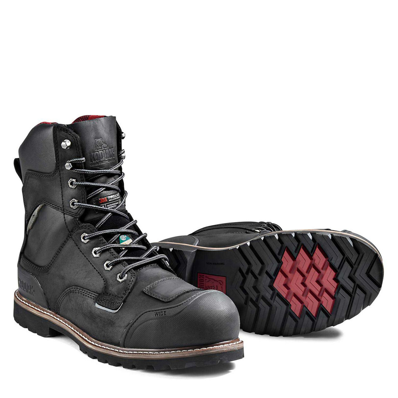 NEW KODIAK men\'s widebody composite toe plate waterproof boots in black Kodiak Generations Widebody #A4TGCBLK Men main image 4