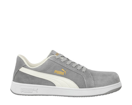 Puma Iconic Suede #640115 Women's Black Suede Low Comp Toe Safety