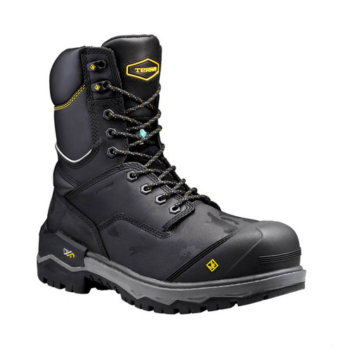 Terra Gantry #A4NRQ Men's 8" Black Waterproof Puncture Resistant Composite Safety Toe Work Boot