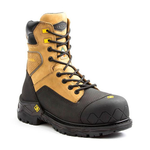 Terra® Sawtooth #925504 Men's 8" Puncture Resistant Composite Safety Toe Work Boot