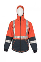 Elements Lightning Jacket, Front View, Flame Resistant Jacket, Orange Hi Vis Jacket