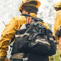 Bushwhacker Pack, Front View, Wildland Fire Pack, H-style Harness Pack, 1400 cu in fire pack