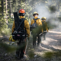 Chainsaw Pack, Angled View, Wildland Sawyer Pack, Wildland Chainsaw Pack, Lifestyle