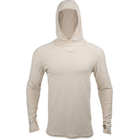 Pro Dry Tech LS with Hood, Front view, hood up, Color: Khaki