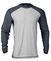 Pro Dry Tech LS Shirt, Navy/Gray, Front view