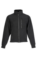Alpha Jacket (Black), Front View, Super Fleece FR Collection, NFPA 70E, NFPA 2112, Arc Rated, Outerwear