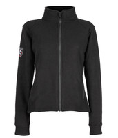 Alpha Jacket Women's (Black), Front View, Super Fleece FR Collection, NFPA 70E, NFPA 2112, Arc Rated, Outerwear