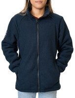 Alpha Jacket Women's (Navy), Front View, Super Fleece FR Collection, NFPA 70E, NFPA 2112, Arc Rated, Outerwear