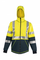 Elements Nova Jacket, Front View, Flame Resistant Jacket, Yellow Hi Vis Jacket