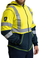 Elements Nova Jacket, Angled View, Flame Resistant Jacket, Yellow Hi Vis Jacket