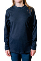 Pro Dry Long Sleeve Navy, Front View, Modeled, Long Sleeve FR Shirt, Flame Resistant Long Sleeve Shirt