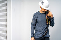 Pro Dry Tech LS Shirt, lifestyle, Navy, Front view