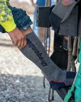 The Daily Sock Merino Workweight by DragonWear, Lifestyle, Right Foot, Outer View, Gray