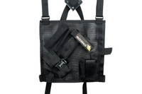 Radio Chest Pack, Front Zoomed In, Black