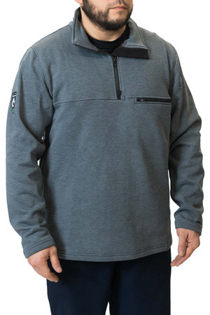 Elements FR Sweatshirt, Front View, Modeled, Flame Resistant Sweatshirt, Gray