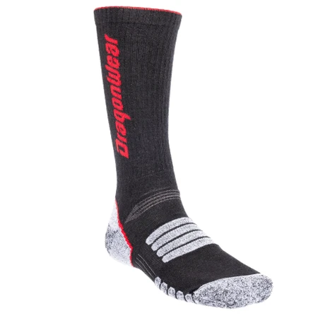 The Daily Sock Merino Workweight by DragonWear, Right Foot, Outer View, Black