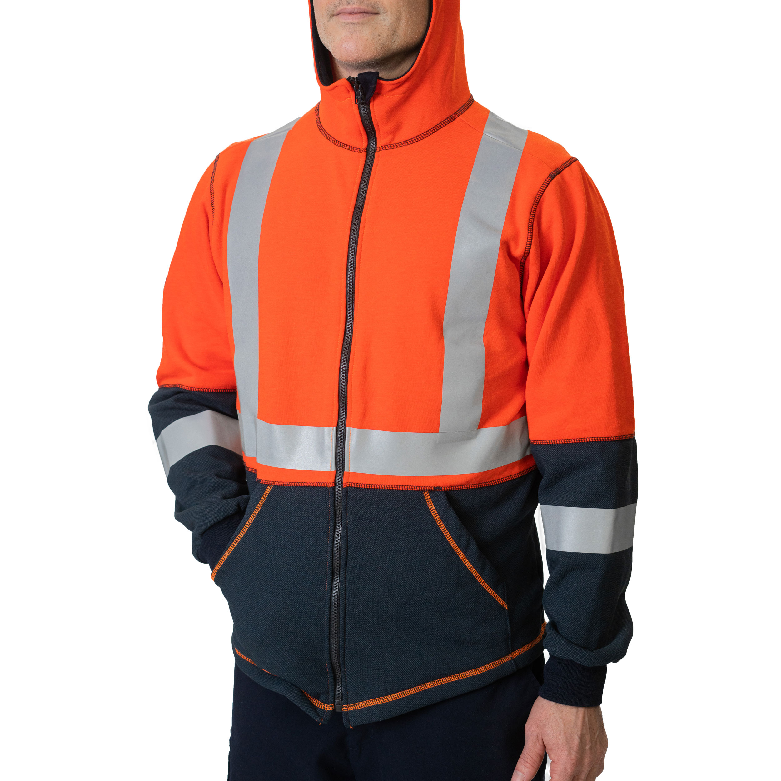 【HI FI FNK】Clear Light Jacket LED Windbreaker Safety Jacket | High Visibility by KwikSafety