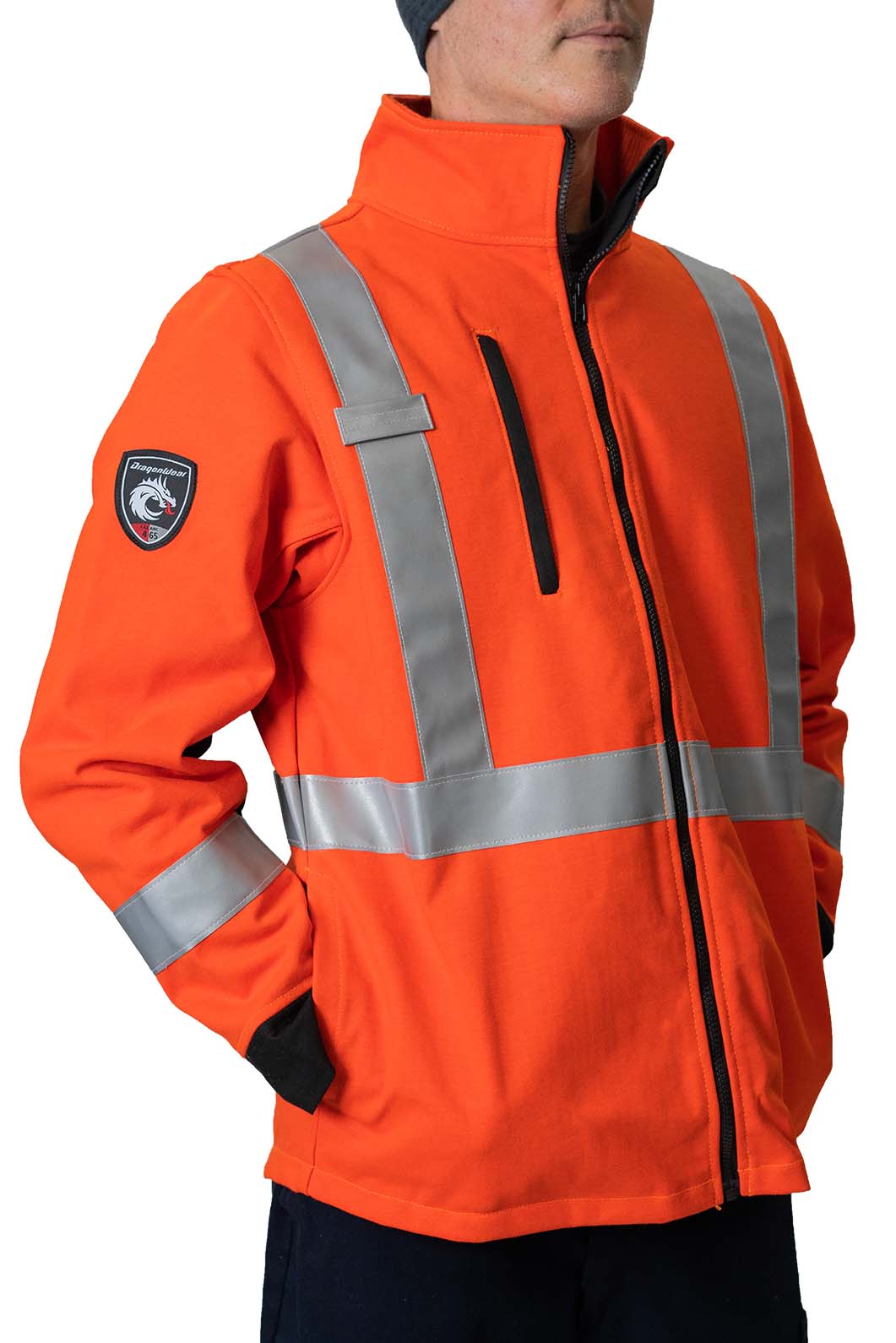 High Visibility Reflective Navy Blue Jacket Parka Safety Workwear