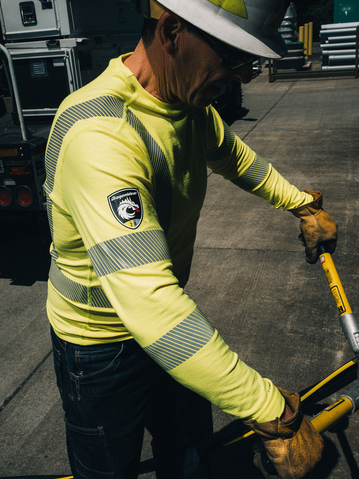 Pro Dry Tech LS Hi-Vis Yellow Shirt