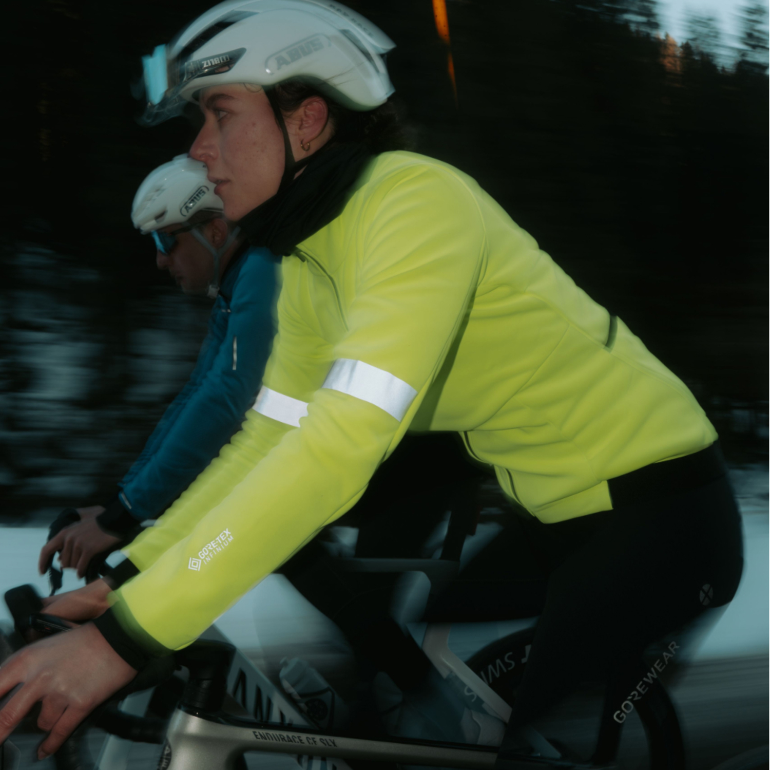 A lifestyle image of the Tempest WINDSTOPPER® Jacket Womens being used.