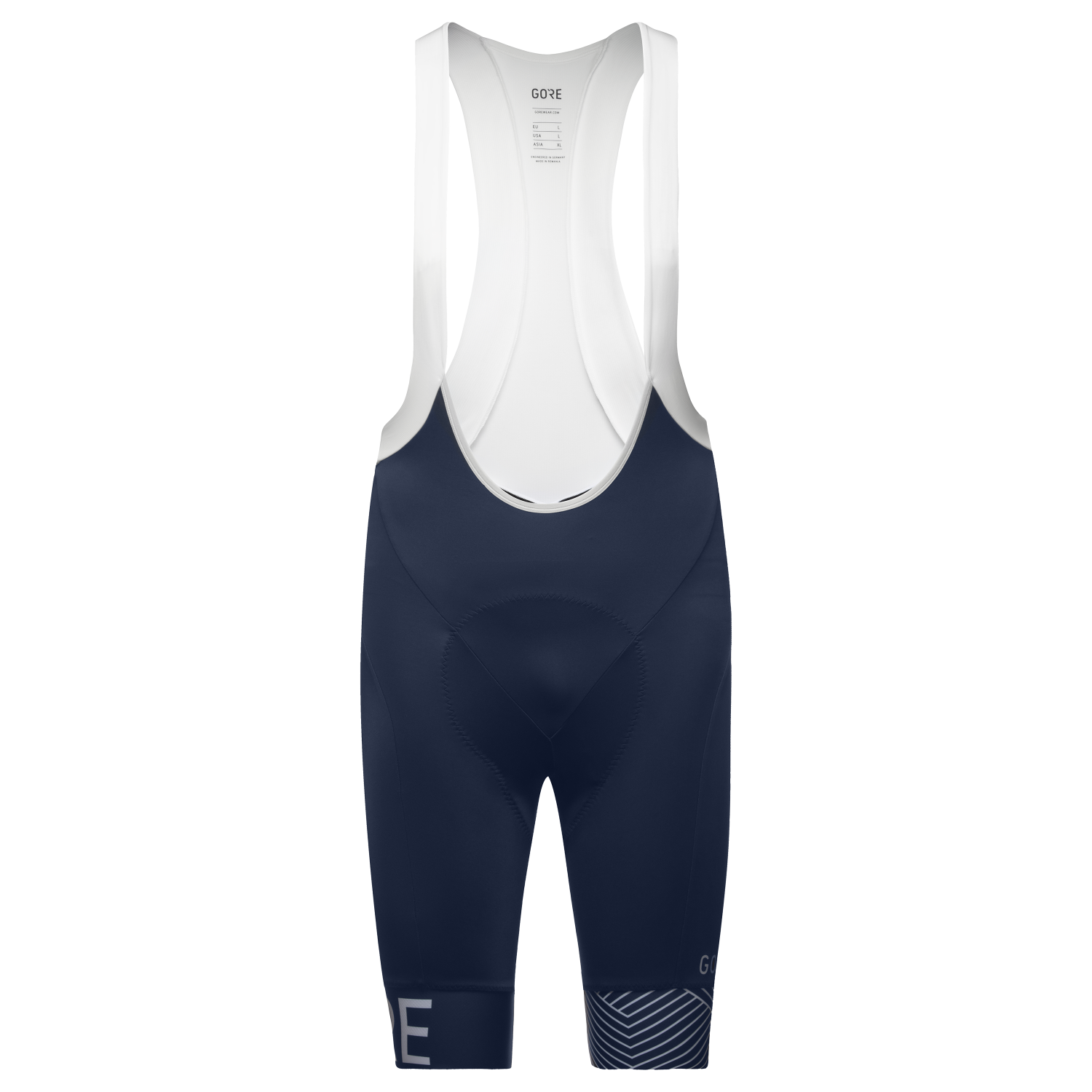 An image of the C5 Opti Bib Shorts+ being displayed without a product model wearing the product.