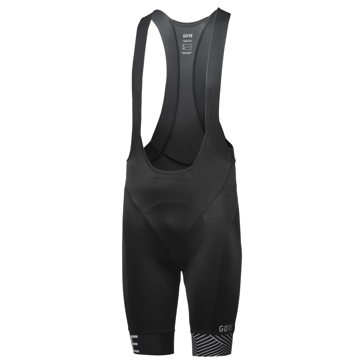 An image of the C5 Opti Bib Shorts+ being displayed without a product model wearing the product.