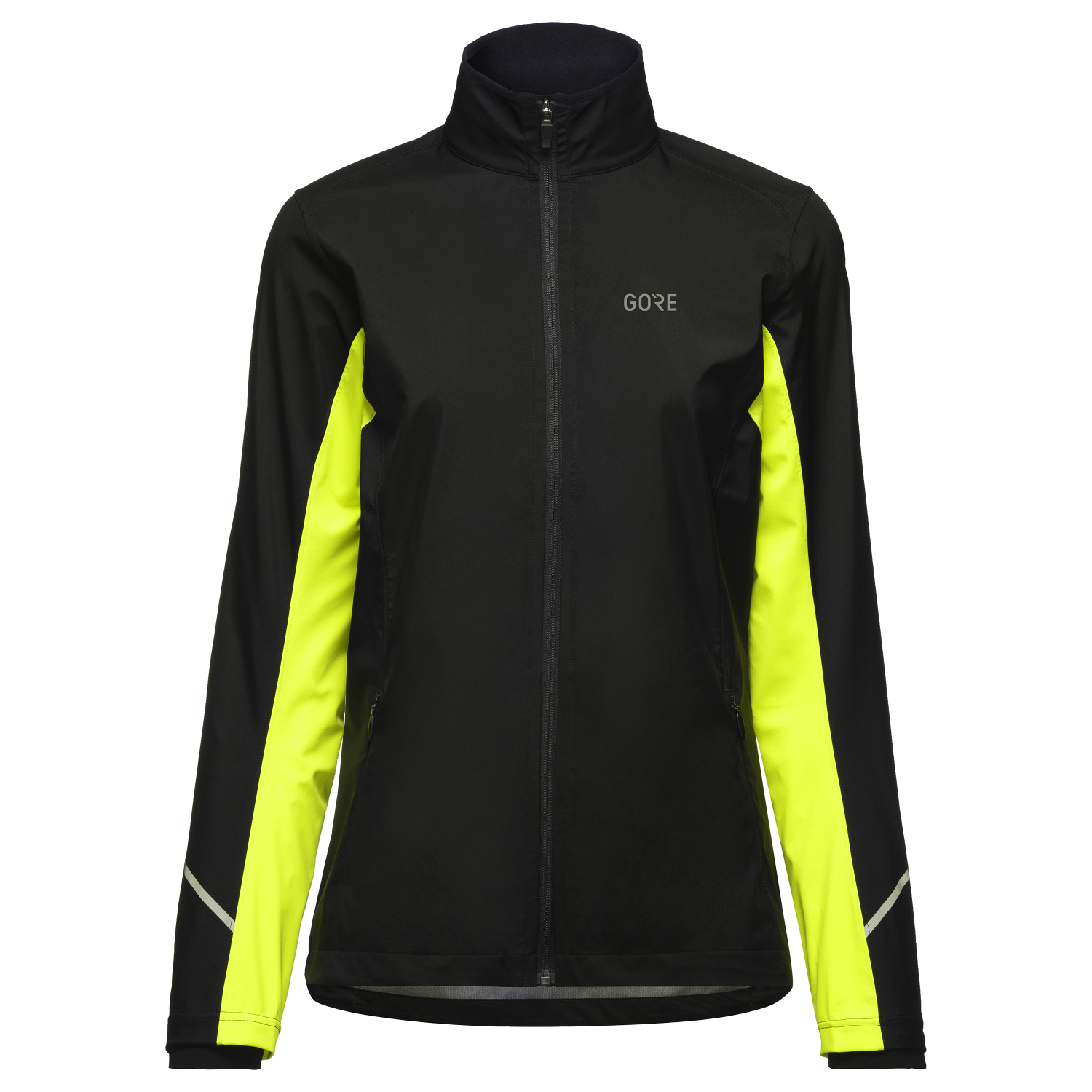 An image of the R3 WINDSTOPPER® Jacket Women being displayed without a product model wearing the product.