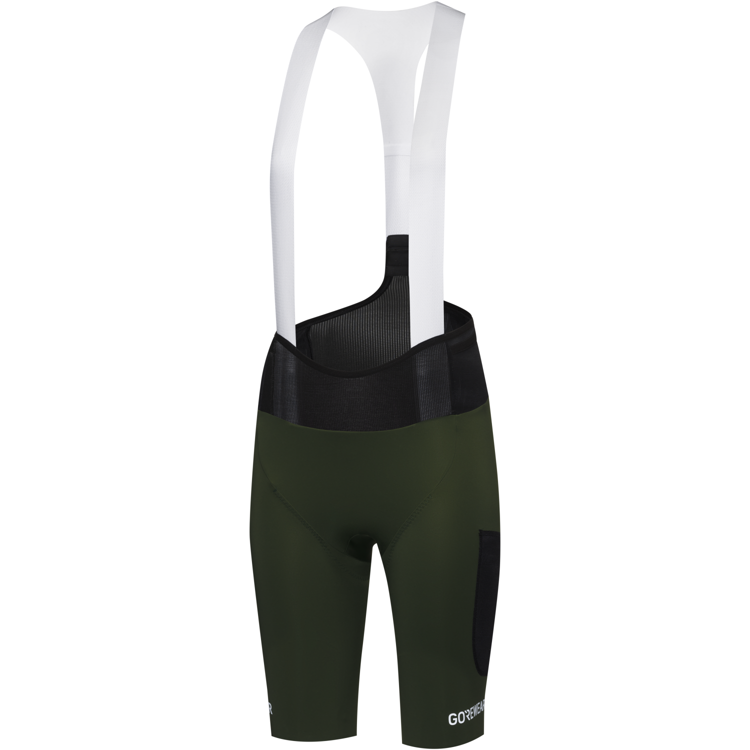 An image of the SPINSHIFT Cargo Bib Shorts+ Womens being displayed without a product model wearing the product.