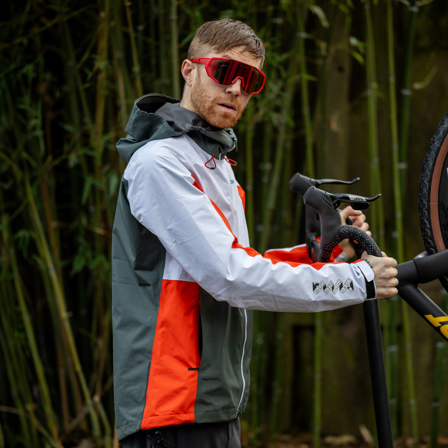 An image of the Dustin Klein x Endure GORE-TEX Jacket Mens being displayed without a product model wearing the product.