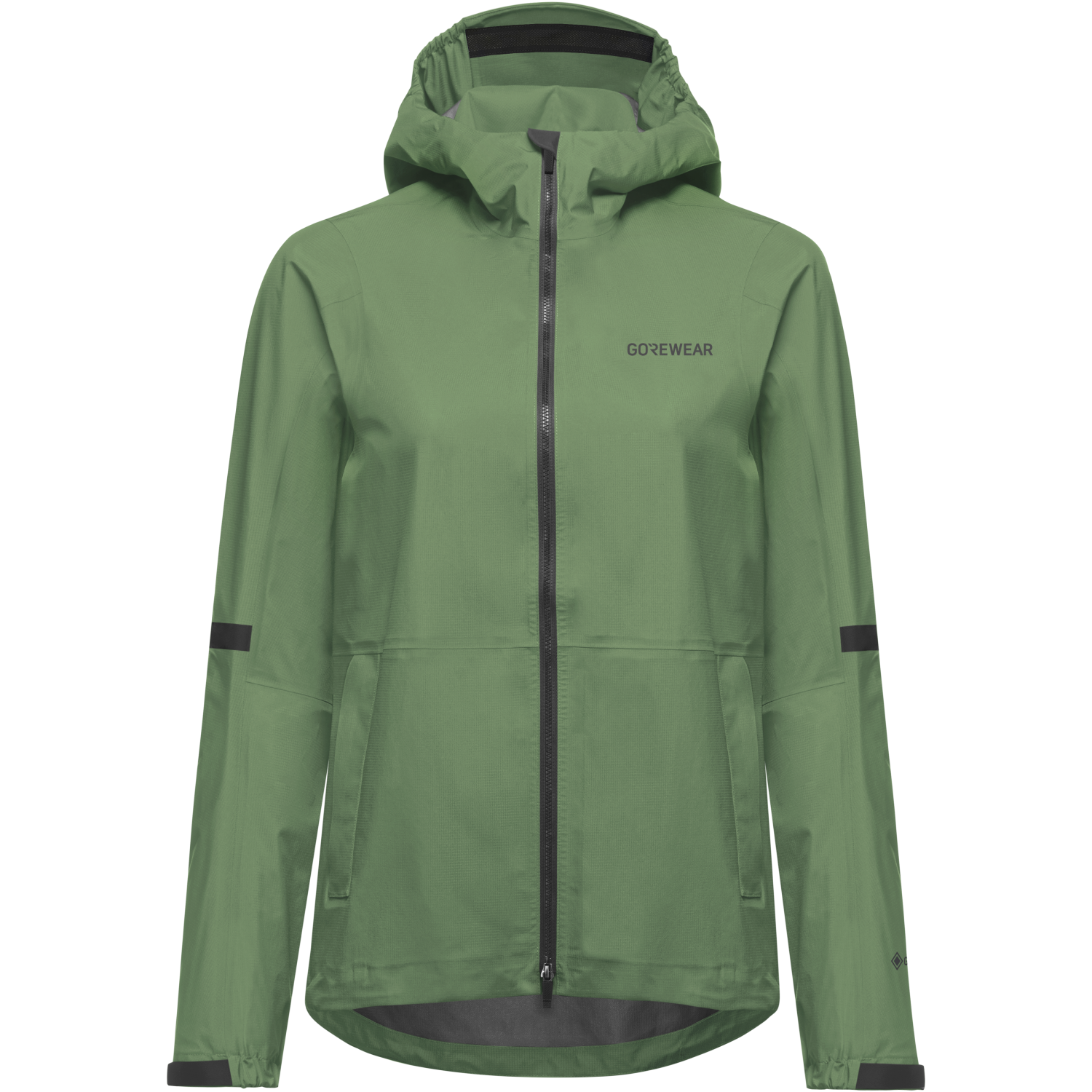 An image of the LUPRA 2.0 GORE-TEX Hooded Jacket Womens being displayed without a product model wearing the product.