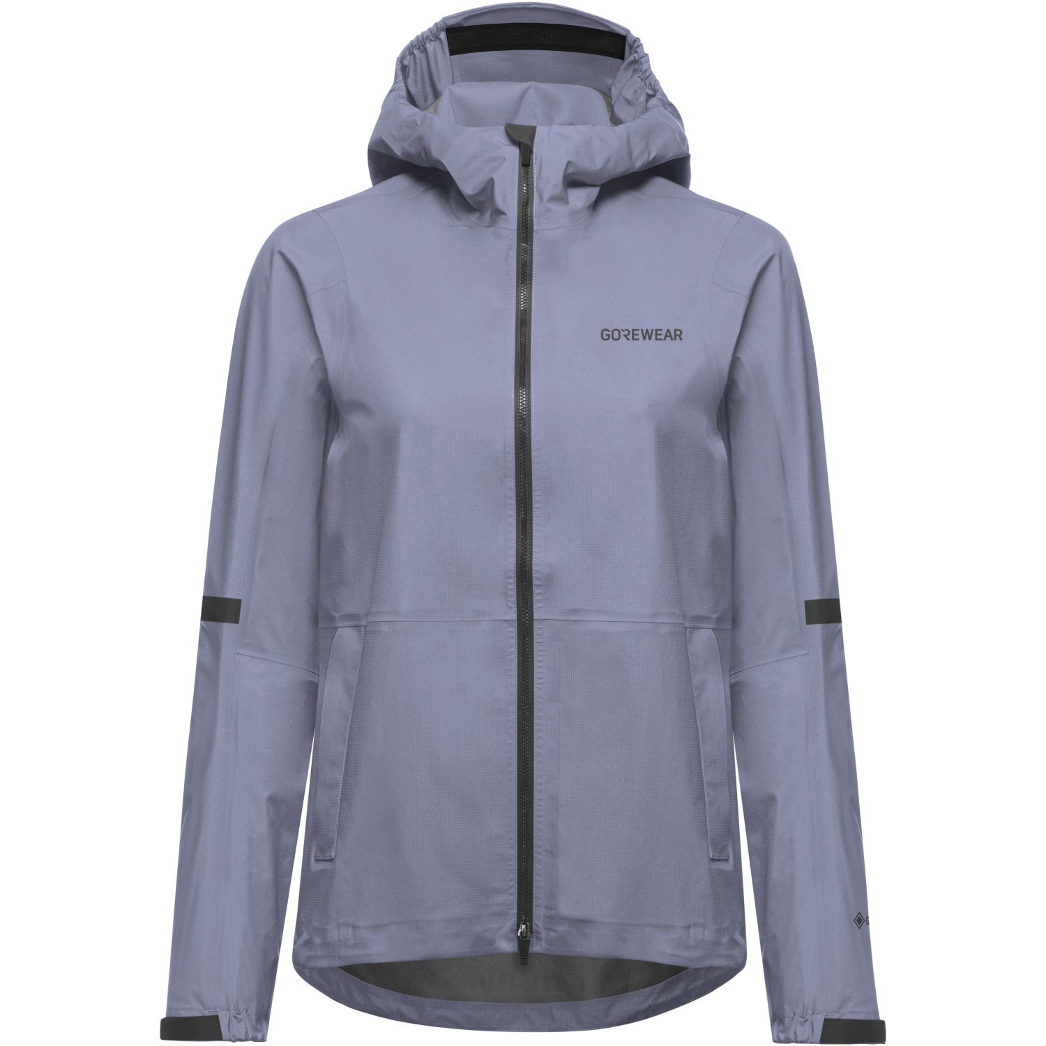 An image of the LUPRA 2.0 GORE-TEX Hooded Jacket Womens being displayed without a product model wearing the product.