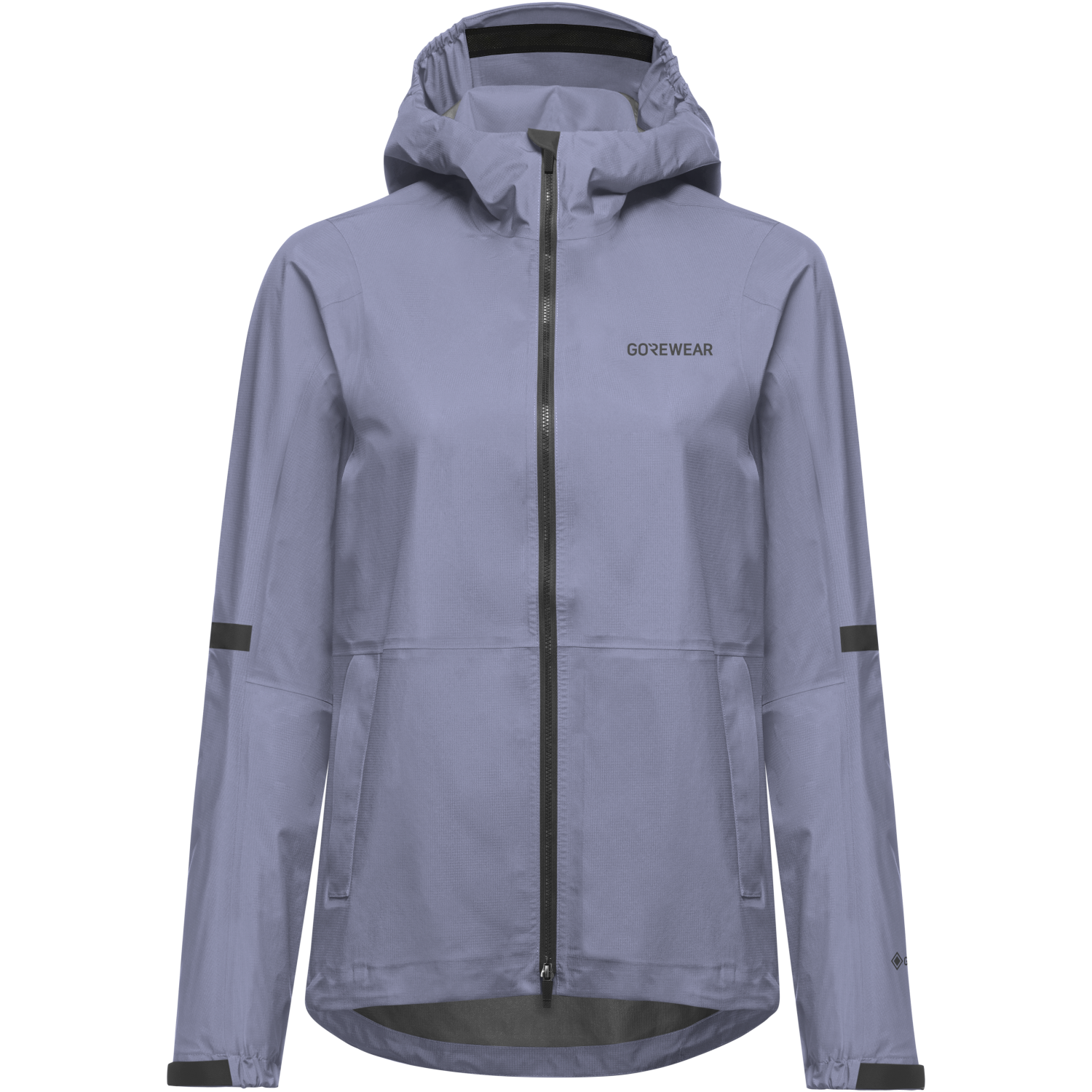 An image of the LUPRA 2.0 GORE-TEX Hooded Jacket Womens being displayed without a product model wearing the product.