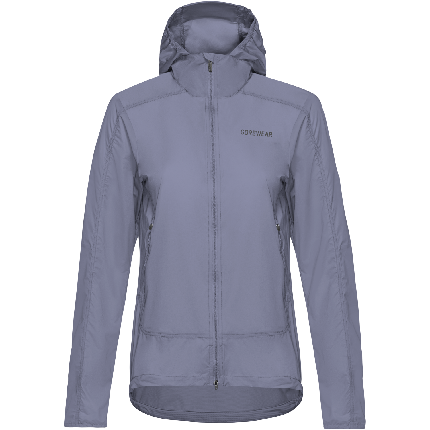 An image of the FERNFLOW Hooded Windbreaker Womens being displayed without a product model wearing the product.