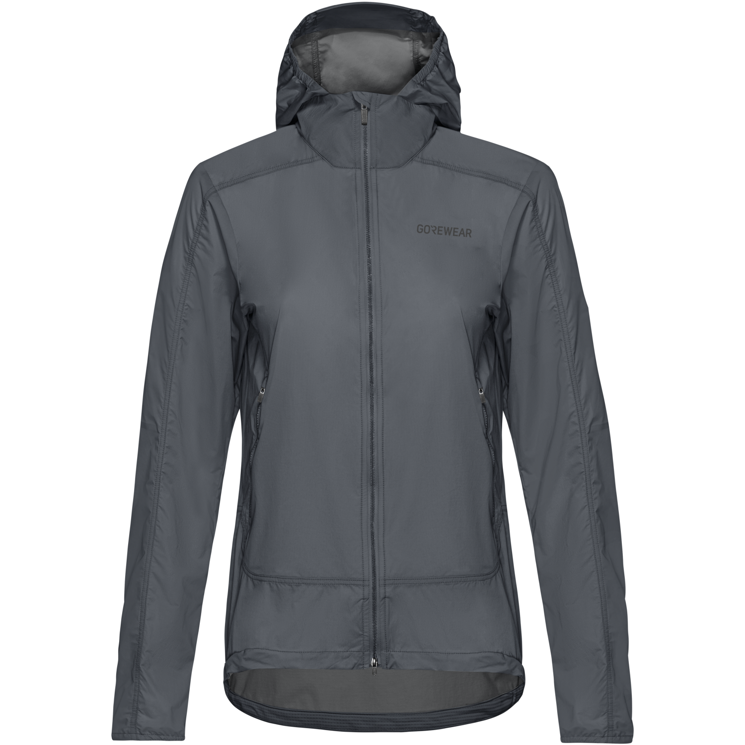An image of the FERNFLOW Hooded Windbreaker Womens being displayed without a product model wearing the product.