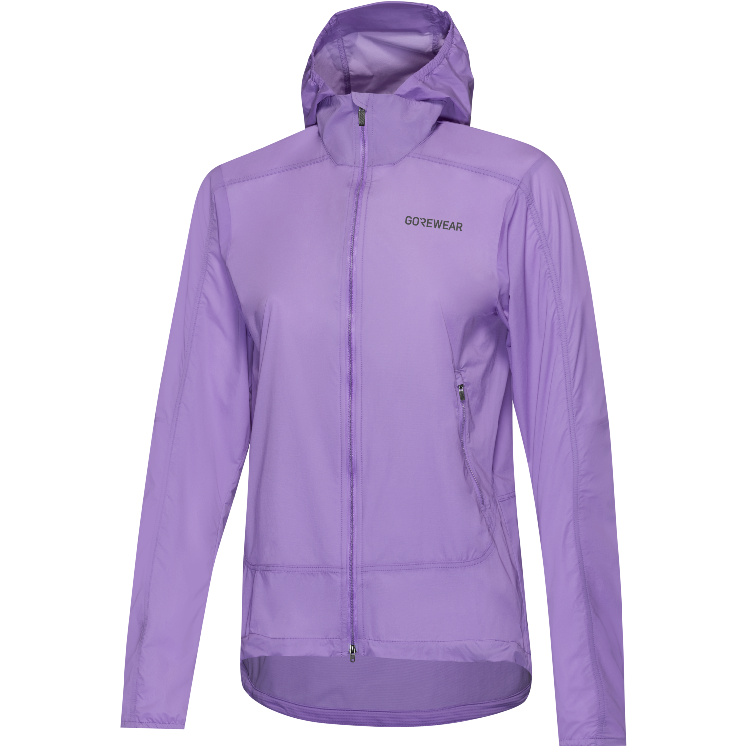An image of the FERNFLOW Hooded Windbreaker Womens being displayed without a product model wearing the product.