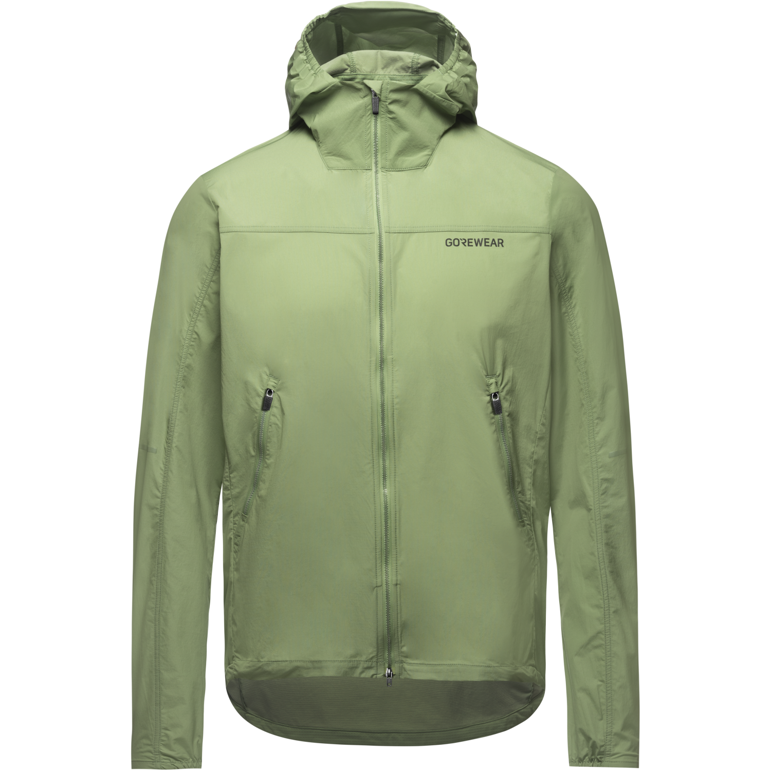 An image of the FERNFLOW Hooded Windbreaker Mens being displayed without a product model wearing the product.