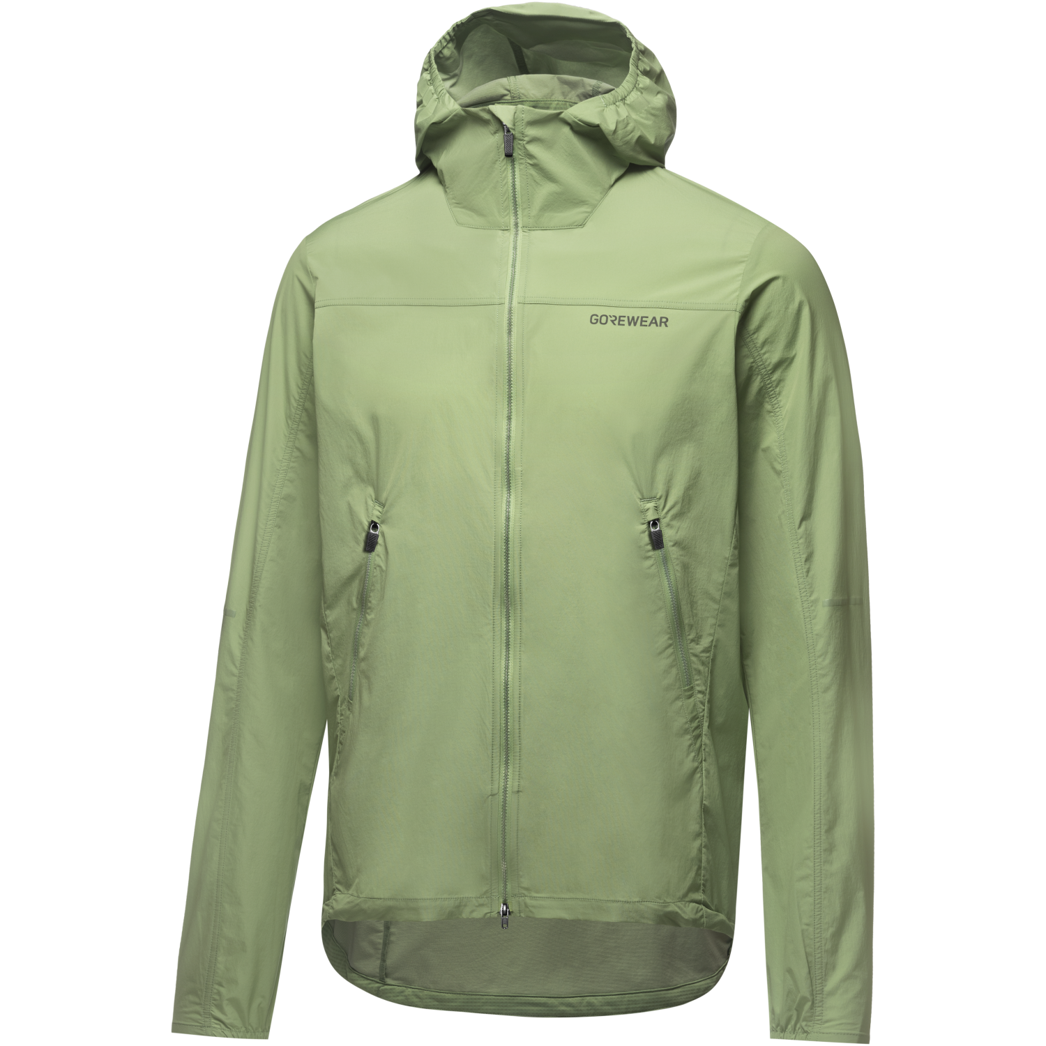An image of the FERNFLOW Hooded Windbreaker Mens being displayed without a product model wearing the product.