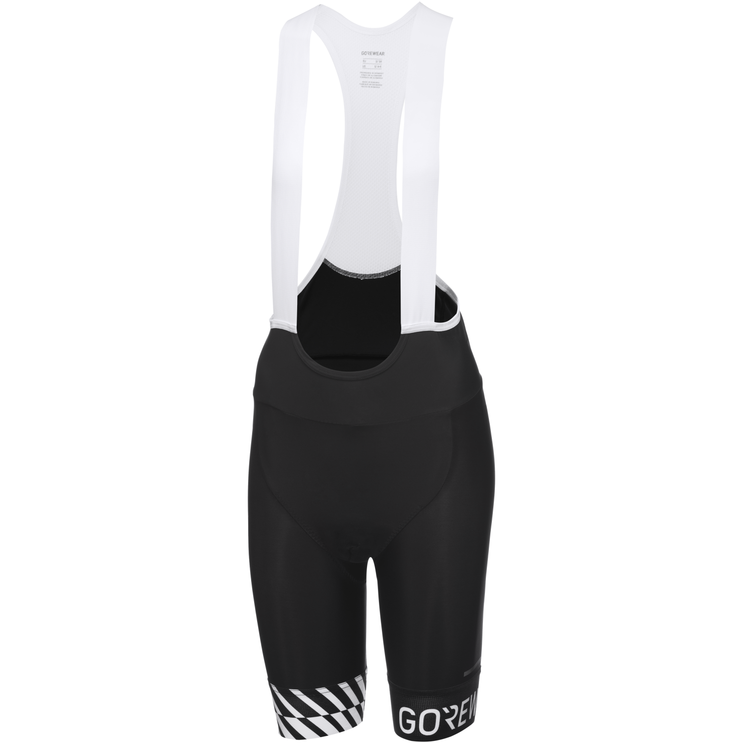 An image of the SWIFTRIDE Optical Bib Shorts Womens being displayed without a product model wearing the product.
